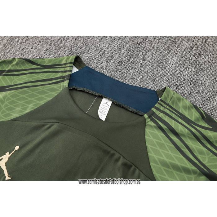 Chandal del Paris Saint-Germain Jordan 24-25 Manga Corta Verde - Pantalon Corto